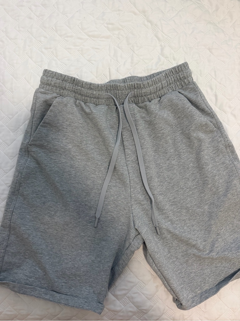 Men's Grey Athletic Drawstring Shorts
